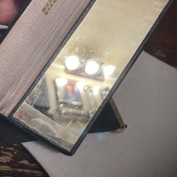 Vintage West Germany mirror and small makeup pouch embroidered. Antique - Picture 13 of 13